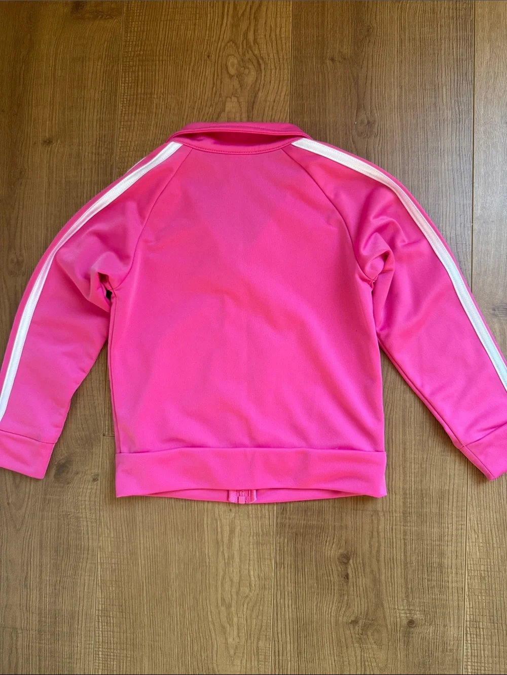 adidas Hot Pink Girls' Track Jacket & Pants Set with White Stripes